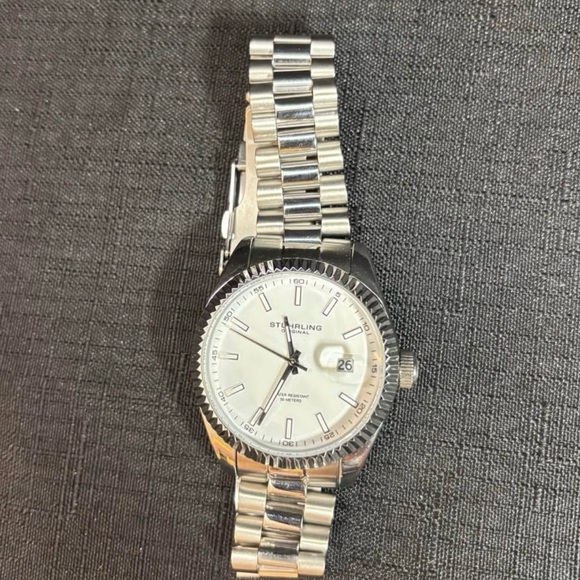 Stuhrling Original Silver Men's Watch with Date Display - Picture 1 of 2